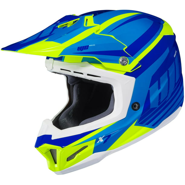 Blue/White/Hi-Viz, Medium HJC Helmets Unisex-Child Off-Road Style CL-XY II Bator Youth Offroad Helmet 